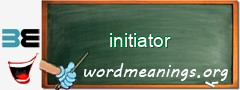 WordMeaning blackboard for initiator